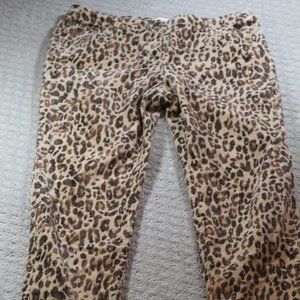 Chico's Size 10 Animal Print Corduroy Pants